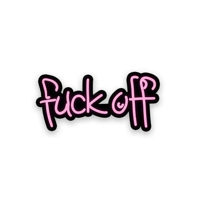 Neon F*ck off Sticker - STICK IT UP