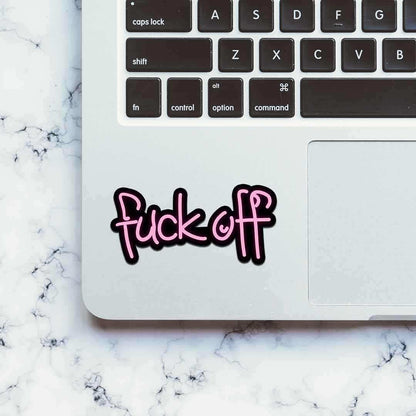 Neon F*ck off Sticker - STICK IT UP