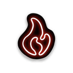 Neon Fire Sticker waterproof vinyl decal for laptop, bike, car & bottle