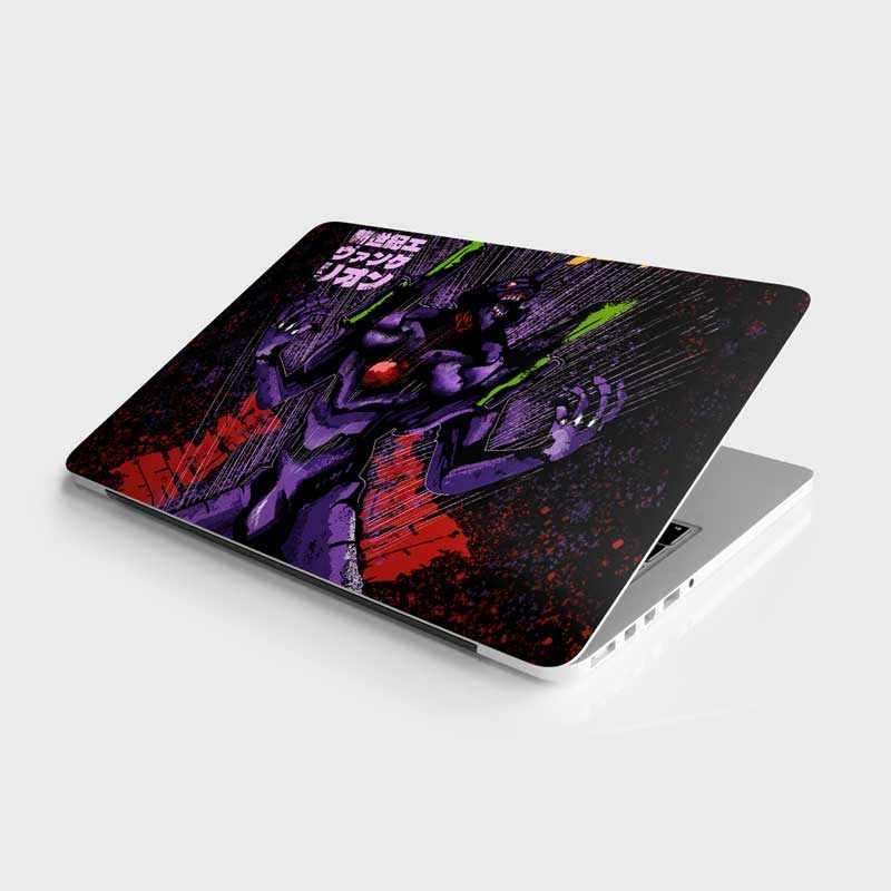 Neon Gensis Laptop Skin waterproof vinyl decal for laptop, bike, car & bottle