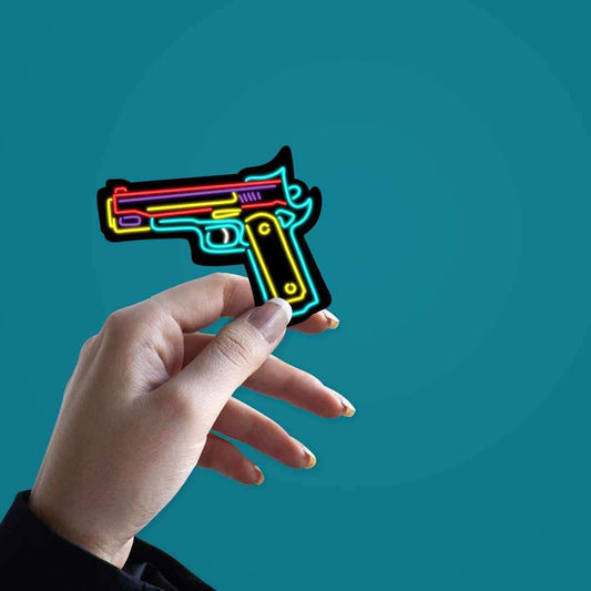 Neon Gun Sticker - STICK IT UP