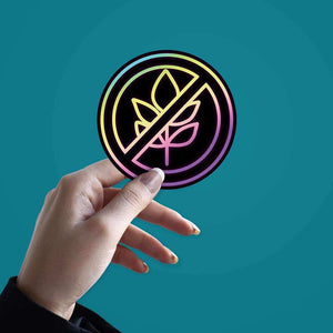 Neon No weed Sticker waterproof vinyl decal for laptop, bike, car & bottle