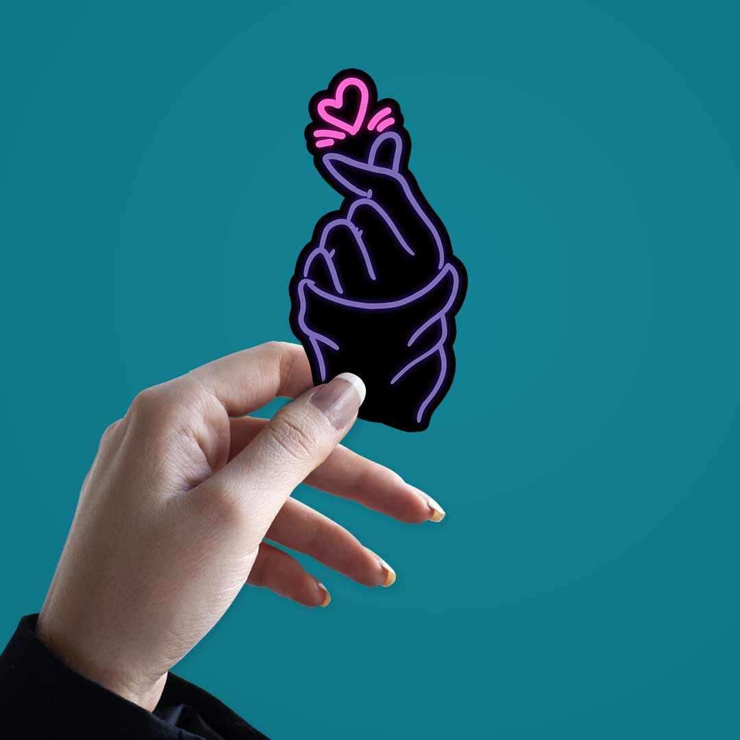 Neon Oppa Saranghae Sticker - STICK IT UP