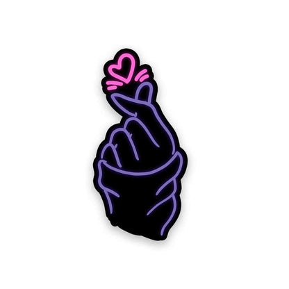 Neon Oppa Saranghae Sticker - STICK IT UP