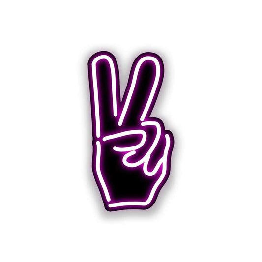 Neon Peace Sticker - STICK IT UP