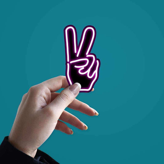 Neon Peace Sticker - STICK IT UP