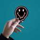 Neon Smiley Sticker waterproof vinyl decal for laptop, bike, car & bottle