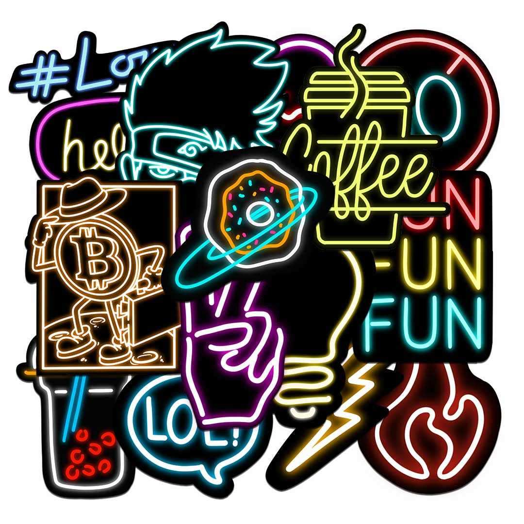 Neon Sticker Pack [15 Sticker] - Sticker Packs | STICK IT UP