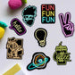 Neon Sticker Pack [15 Sticker] waterproof vinyl decal for laptop, bike, car & bottle
