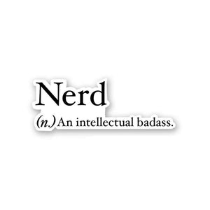 Nerd Sticker waterproof vinyl decal for laptop, bike, car & bottle