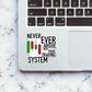 Never Ever Argue Sticker waterproof vinyl decal for laptop, bike, car & bottle