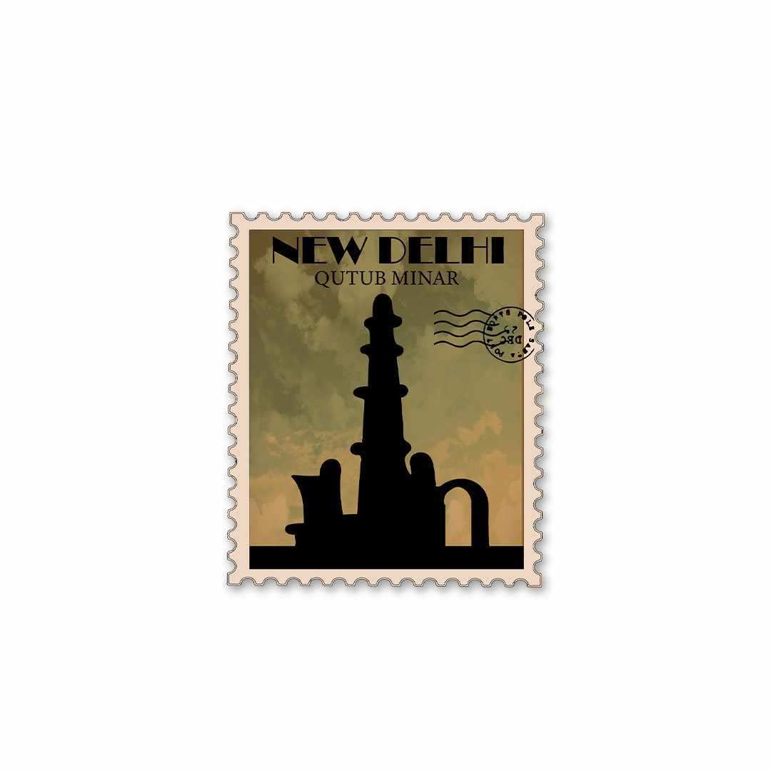 New Delhi - Qutub Minar Sticker waterproof vinyl decal for laptop, bike, car & bottle