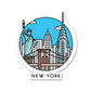 Newyork Sticker waterproof vinyl decal for laptop, bike, car & bottle