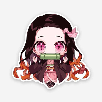 Nezuko Chan sticker waterproof vinyl decal for laptop, bike, car & bottle