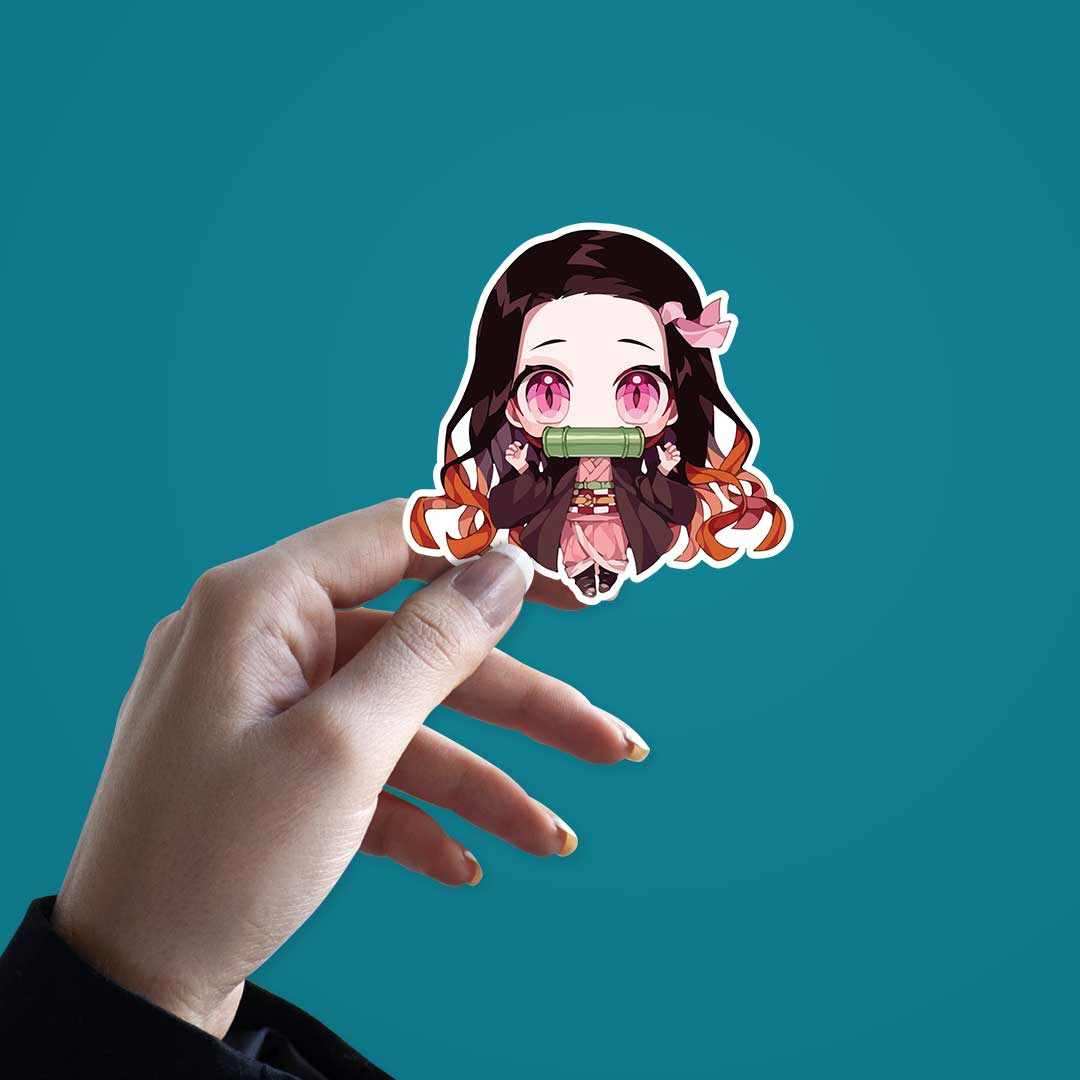 Nezuko Chan sticker waterproof vinyl decal for laptop, bike, car & bottle