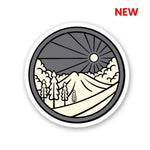 Night Mountain Sticker waterproof vinyl decal for laptop, bike, car & bottle