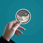 Night Mountain Sticker waterproof vinyl decal for laptop, bike, car & bottle