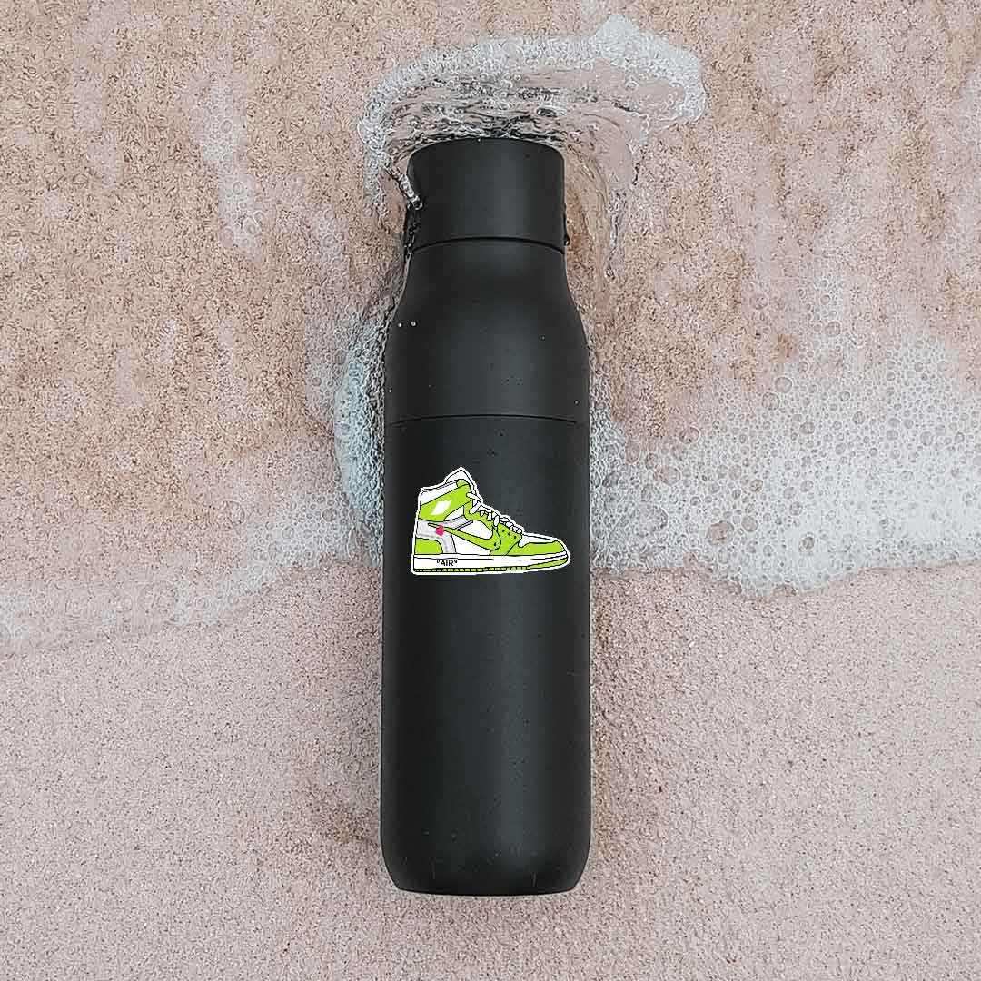 Air Shoe Green sticker waterproof vinyl decal for laptop, bike, car & bottle
