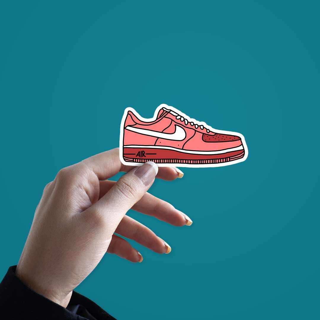 Air Shoe Pink sticker waterproof vinyl decal for laptop, bike, car & bottle