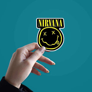 Nirvana Sticker waterproof vinyl decal for laptop, bike, car & bottle
