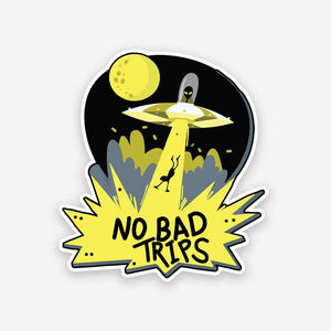 No Bad Trips sticker waterproof vinyl decal for laptop, bike, car & bottle