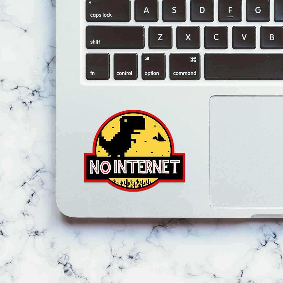 No Internet Sticker waterproof vinyl decal for laptop, bike, car & bottle