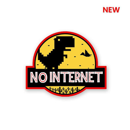 No Internet Sticker waterproof vinyl decal for laptop, bike, car & bottle