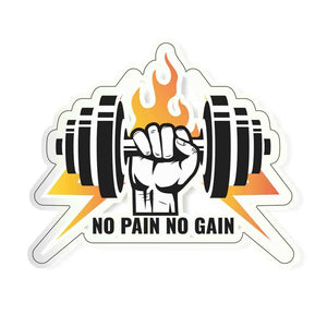 No Pain No Gain Sticker waterproof vinyl decal for laptop, bike, car & bottle