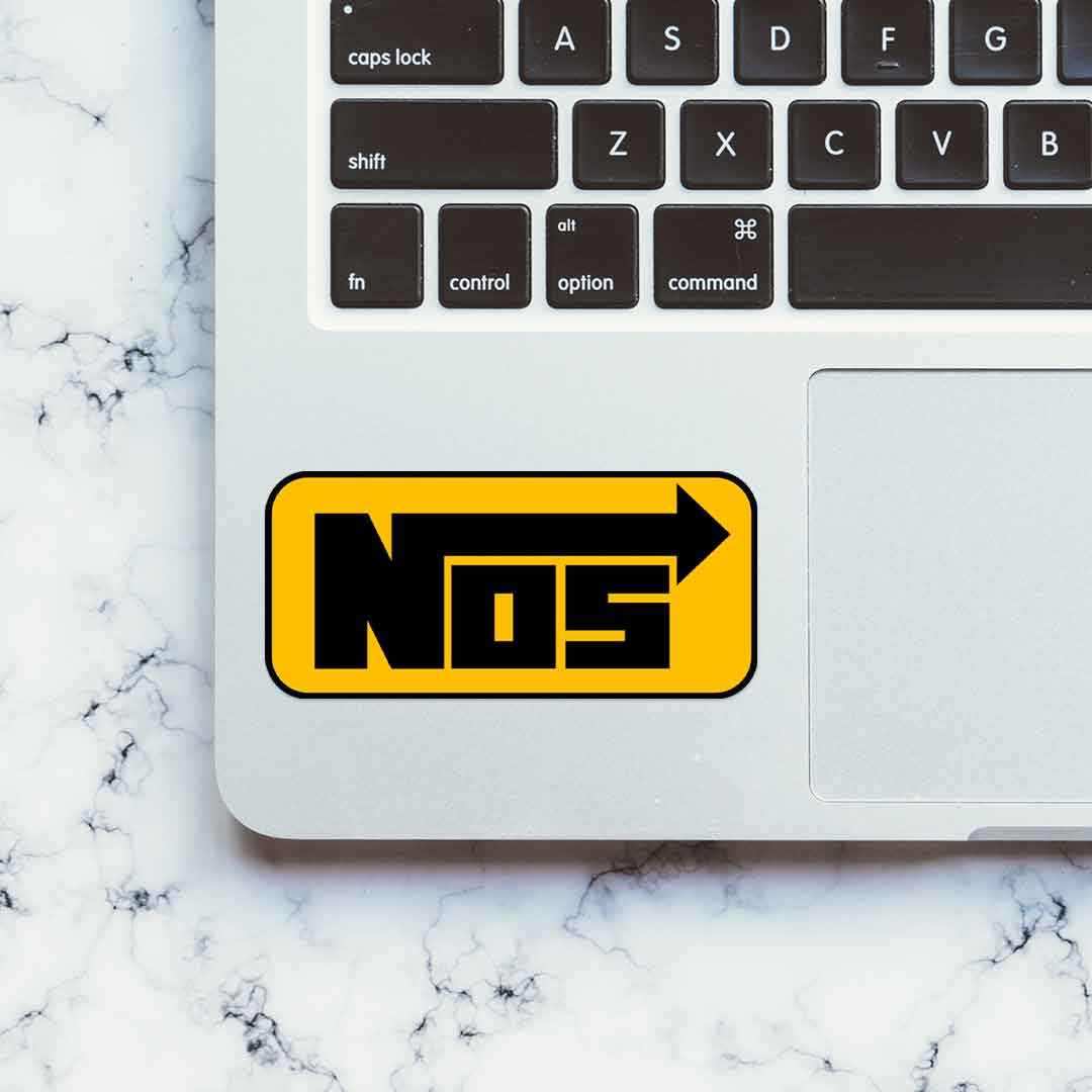 Nos sticker waterproof vinyl decal for laptop, bike, car & bottle