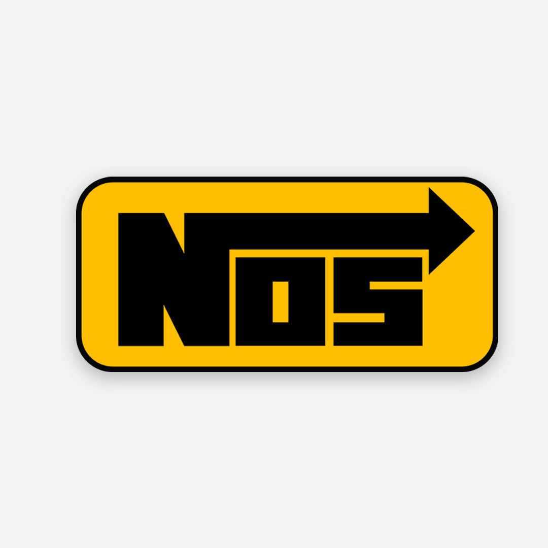 Nos sticker waterproof vinyl decal for laptop, bike, car & bottle