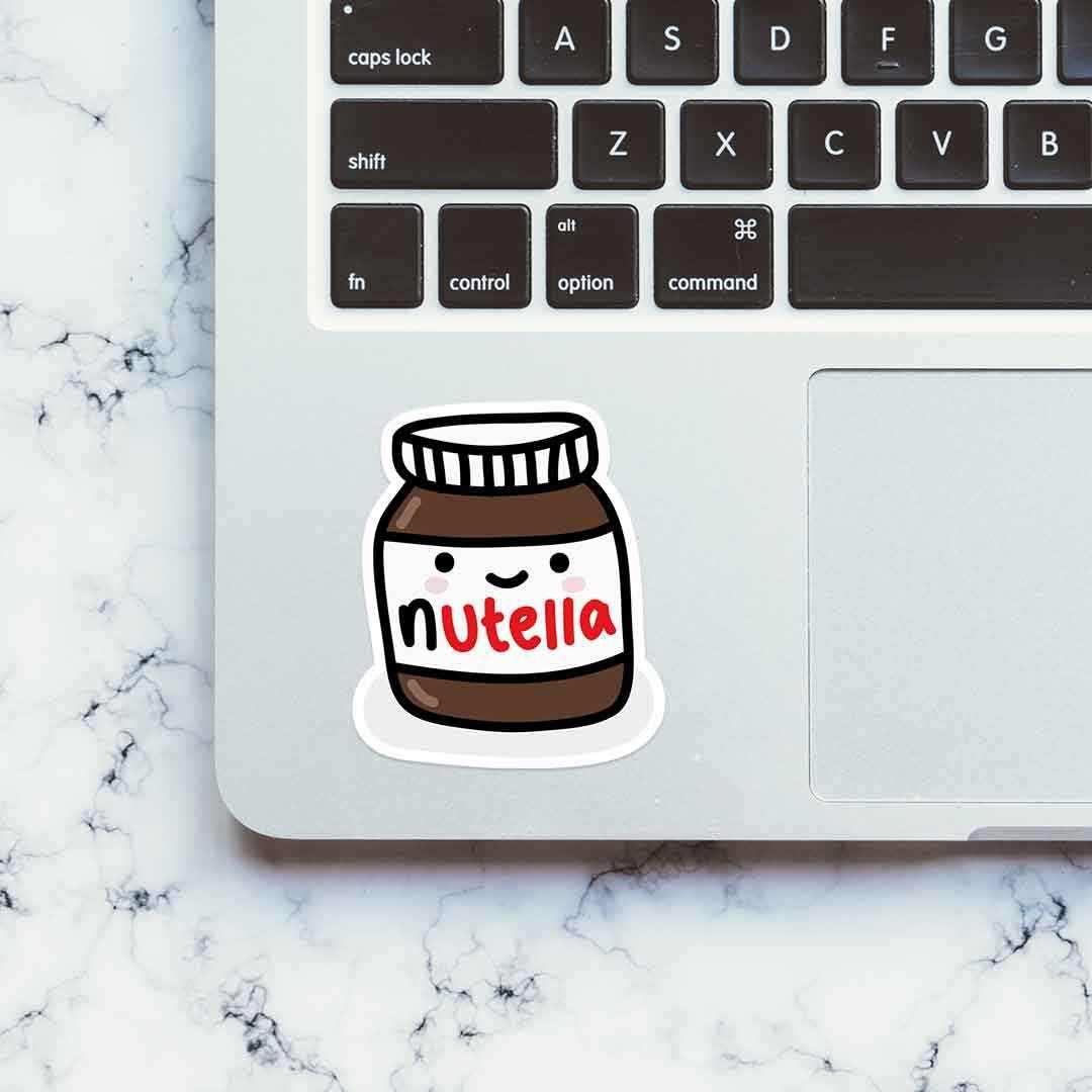 nutella sticker waterproof vinyl decal for laptop, bike, car & bottle