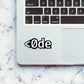 <ode Sticker waterproof vinyl decal for laptop, bike, car & bottle