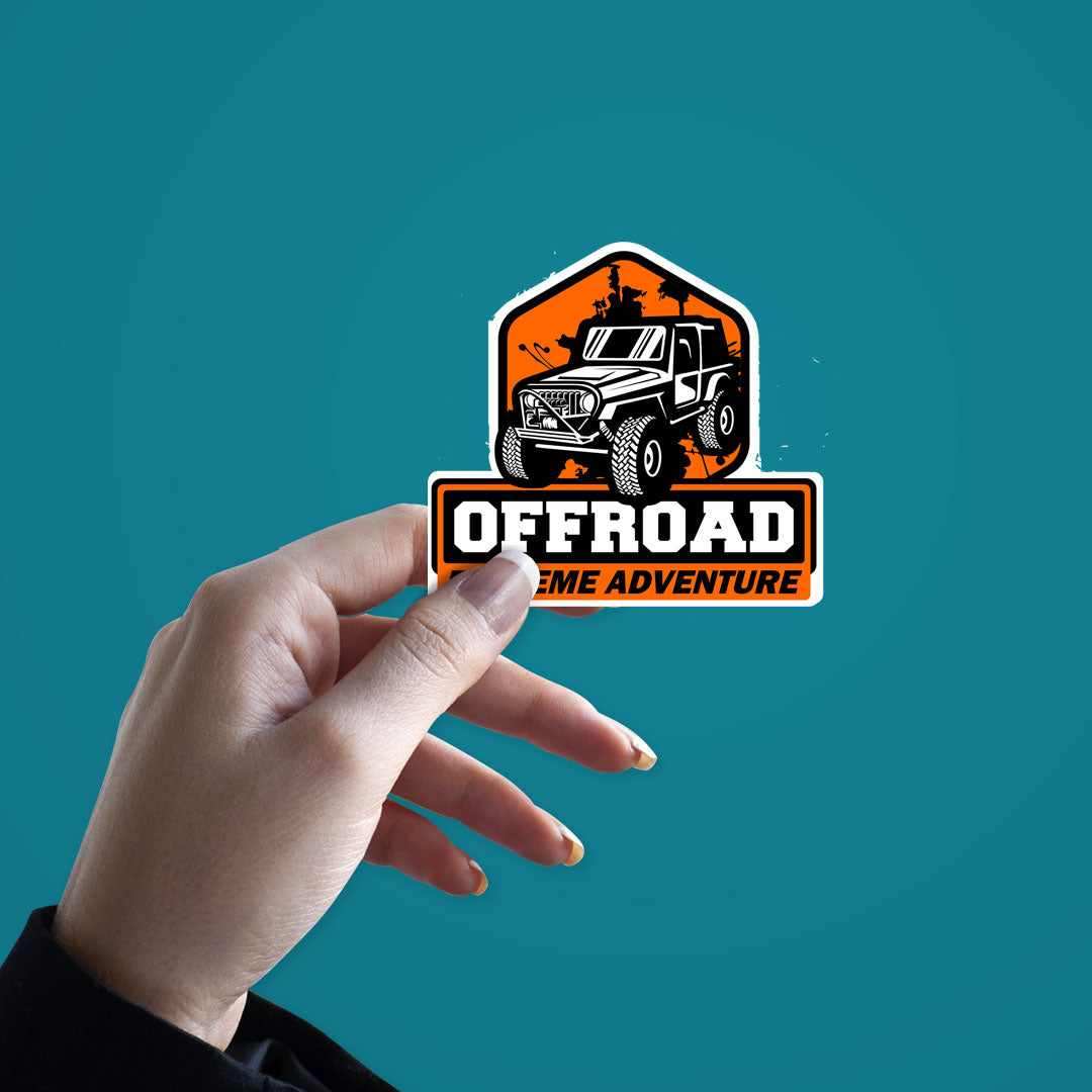 OFFROAD EXTREME ADVENTURE Sticker waterproof vinyl decal for laptop, bike, car & bottle