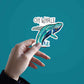 Oh whale Sticker waterproof vinyl decal for laptop, bike, car & bottle