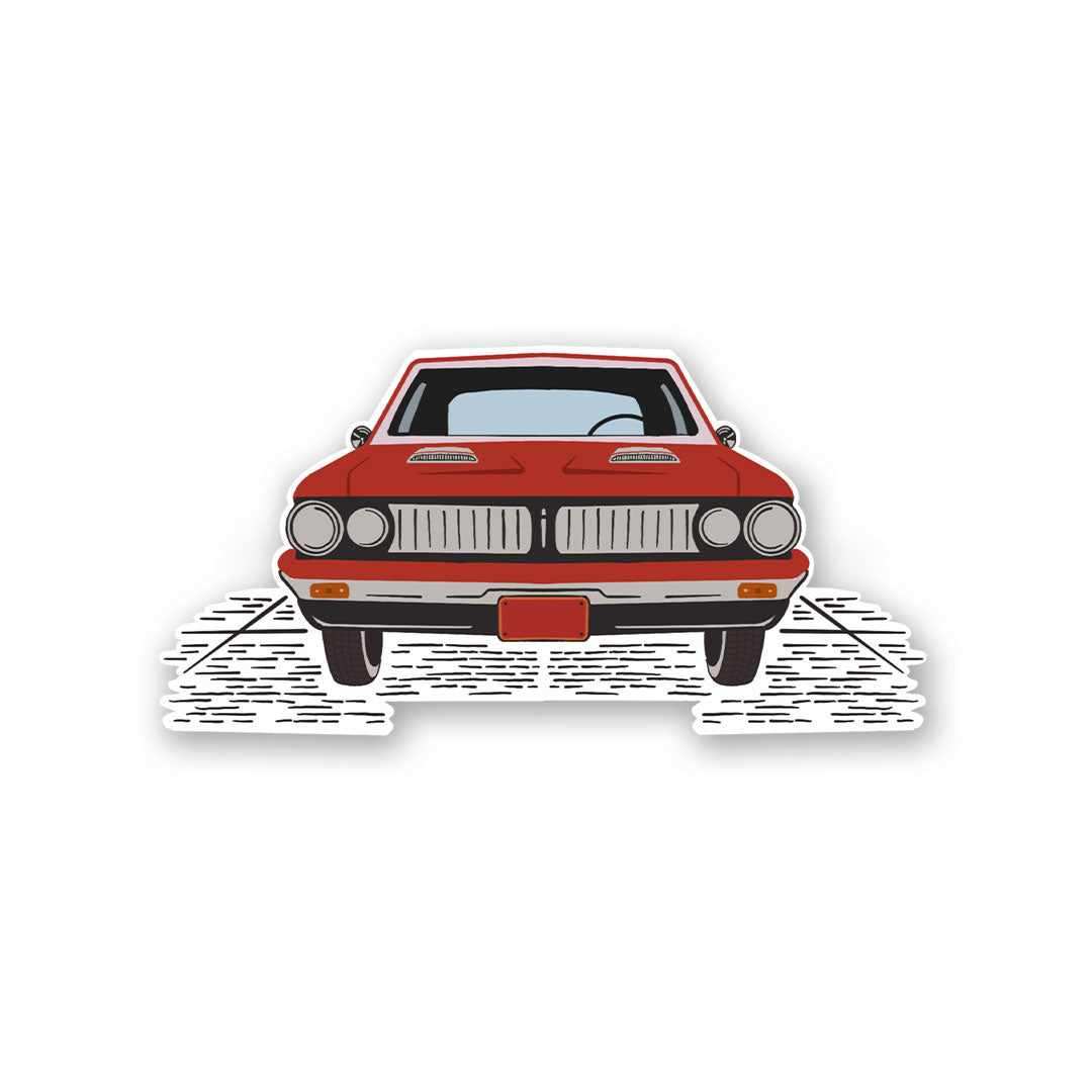 Old Muscle Sticker waterproof vinyl decal for laptop, bike, car & bottle