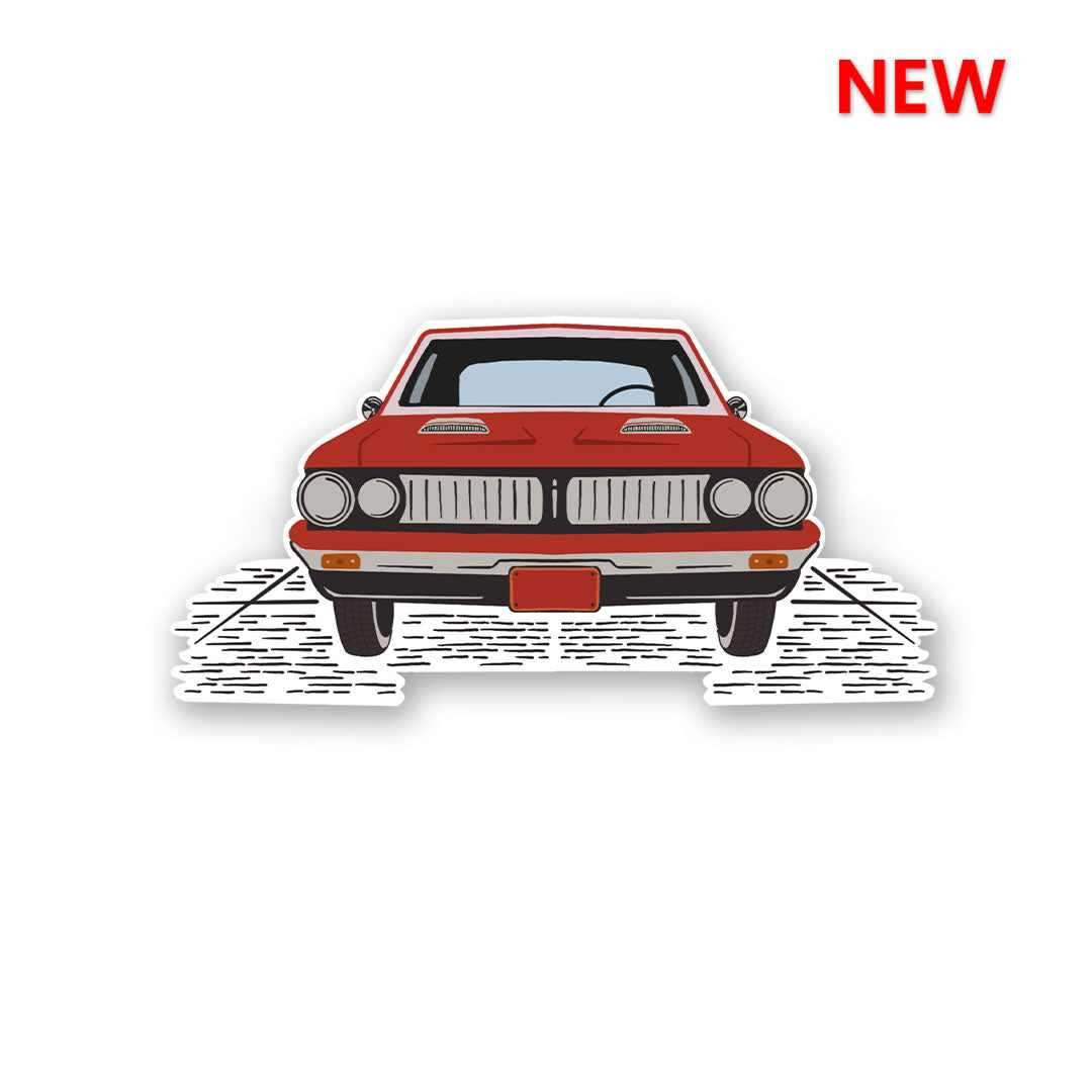 Old Muscle Sticker waterproof vinyl decal for laptop, bike, car & bottle