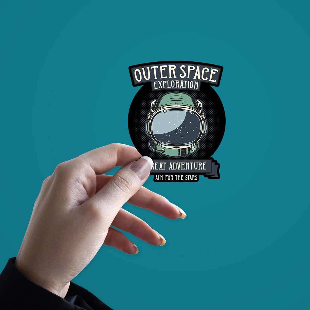 Outer Space Sticker waterproof vinyl decal for laptop, bike, car & bottle