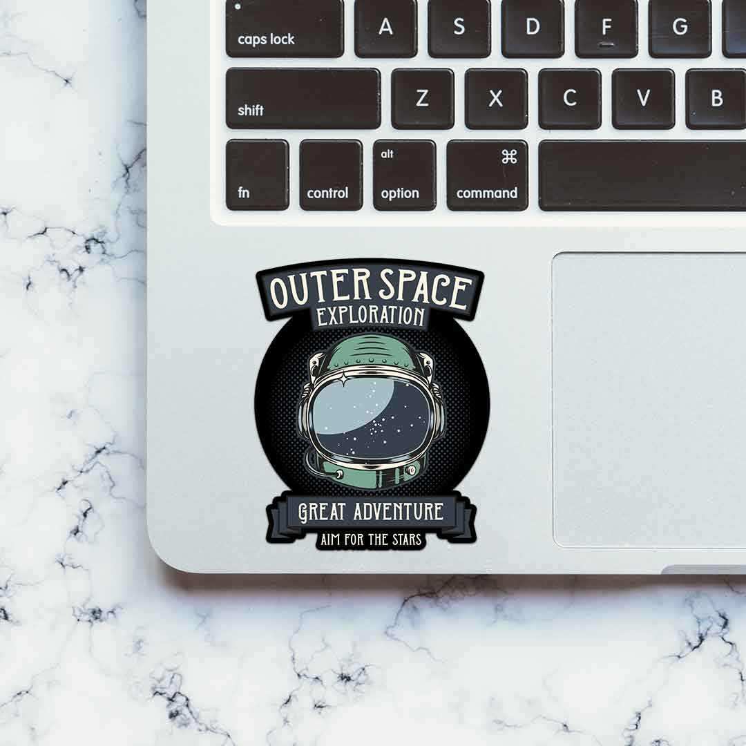 Outer Space Sticker waterproof vinyl decal for laptop, bike, car & bottle