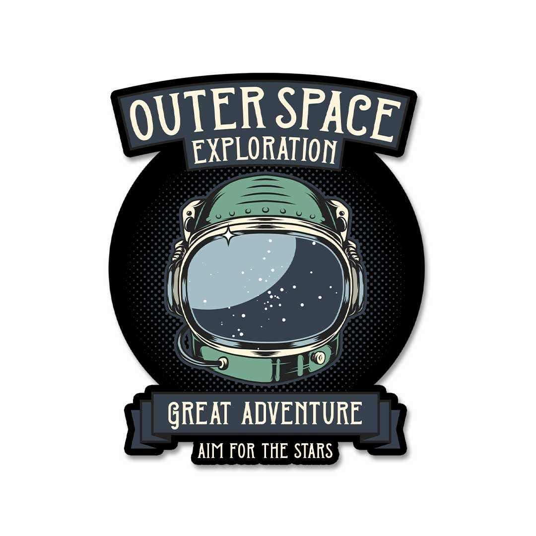 Outer Space Sticker waterproof vinyl decal for laptop, bike, car & bottle