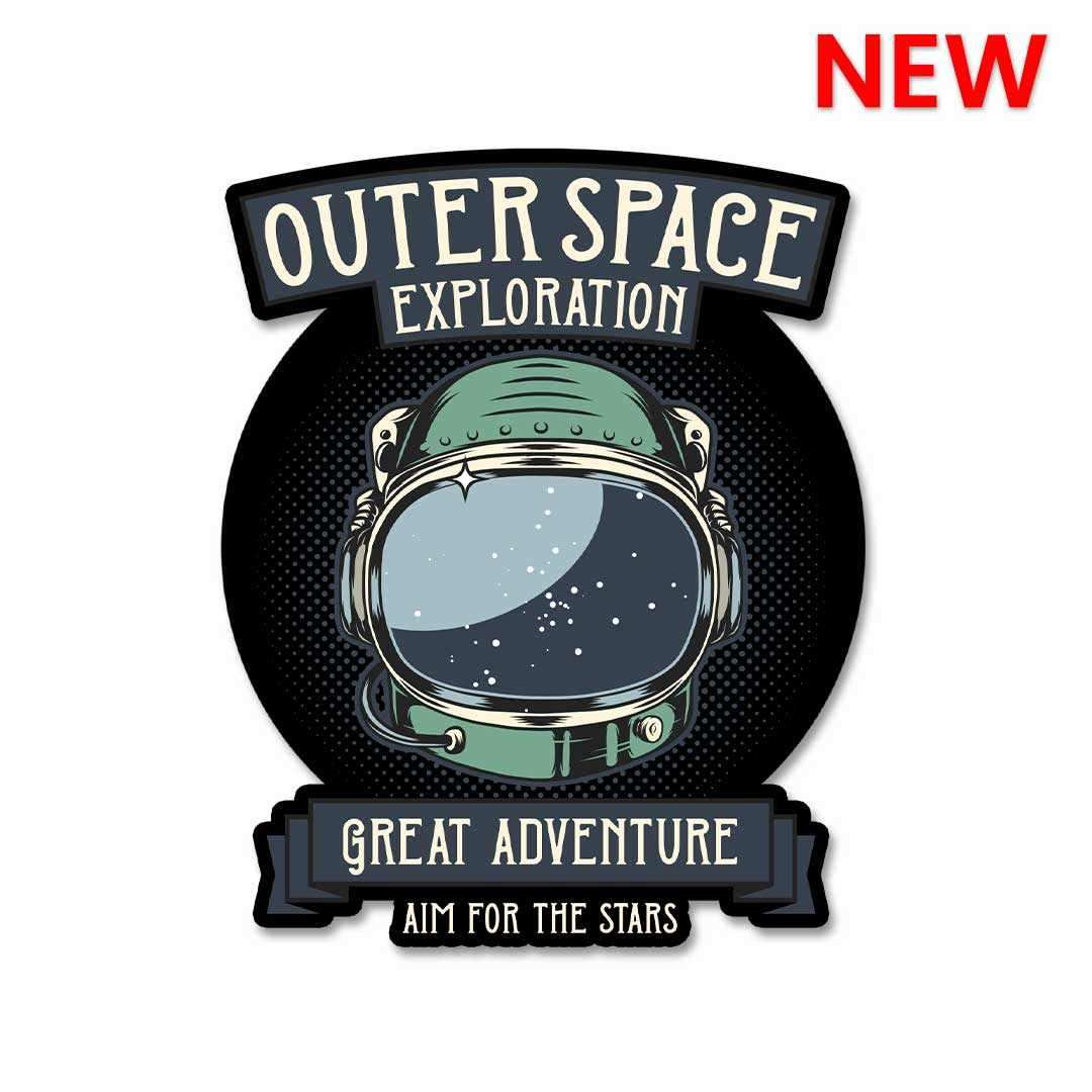Outer Space Sticker waterproof vinyl decal for laptop, bike, car & bottle