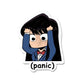 Panic Sticker waterproof vinyl decal for laptop, bike, car & bottle