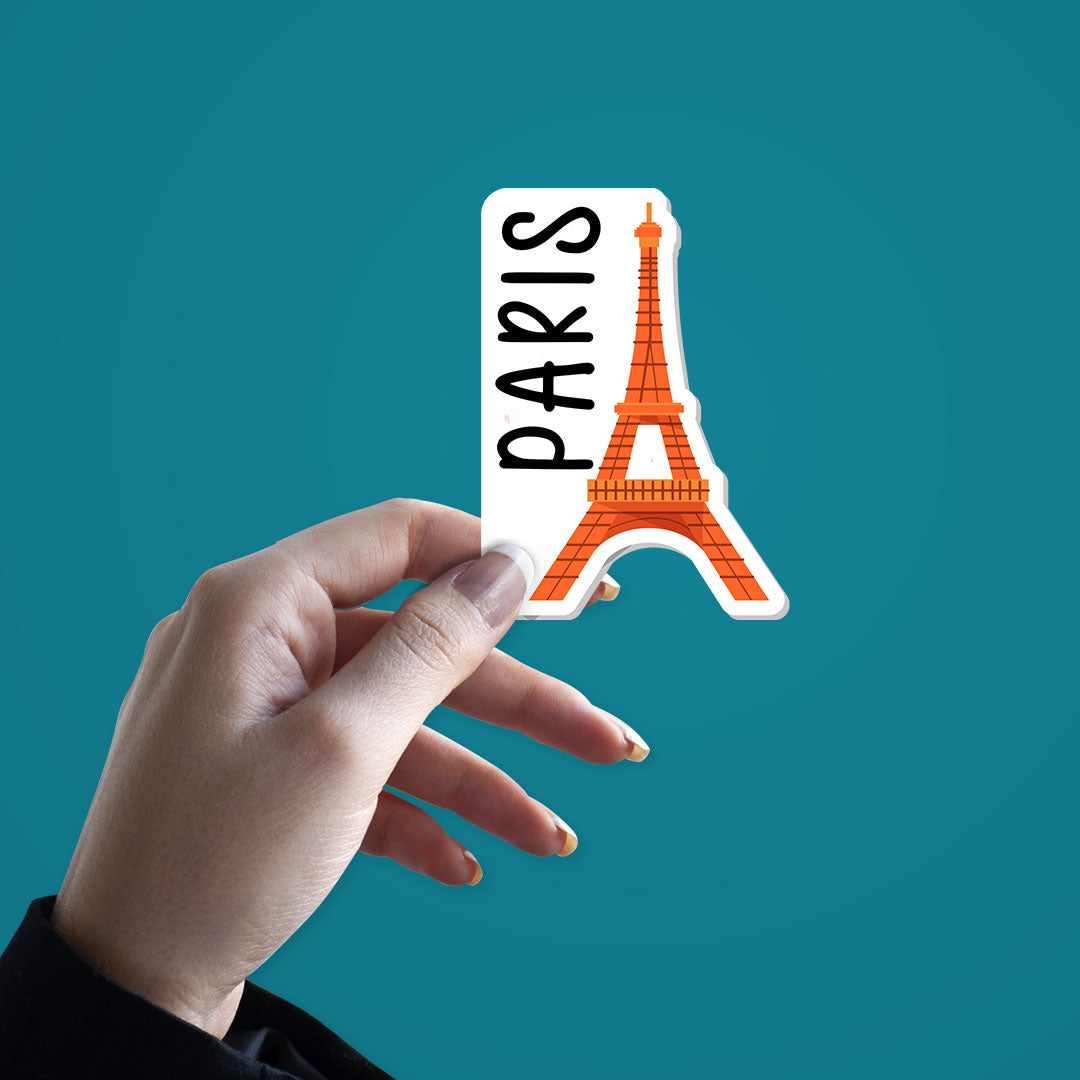 Paris Sticker waterproof vinyl decal for laptop, bike, car & bottle