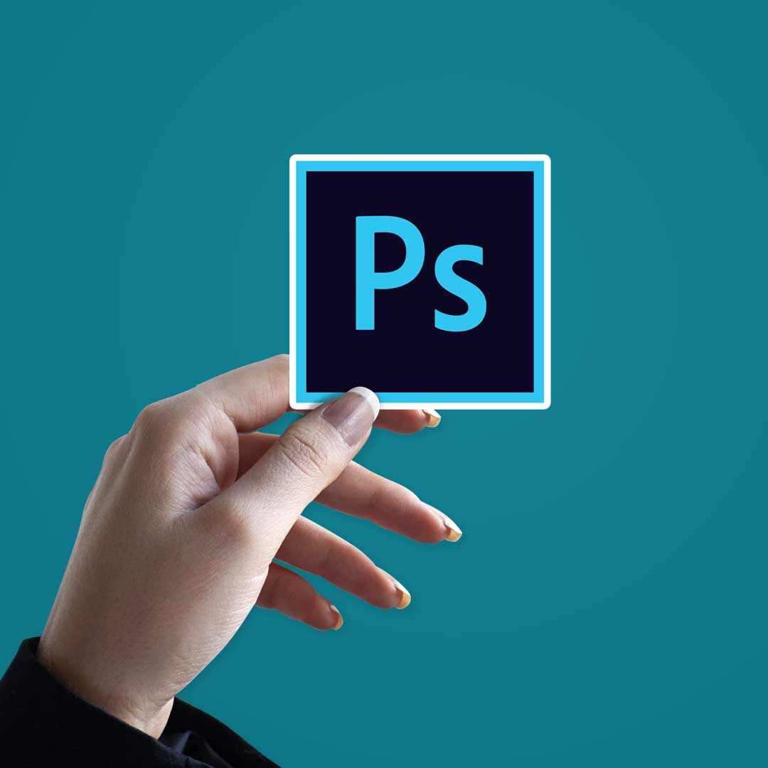 Photoshop Logo Sticker waterproof vinyl decal for laptop, bike, car & bottle