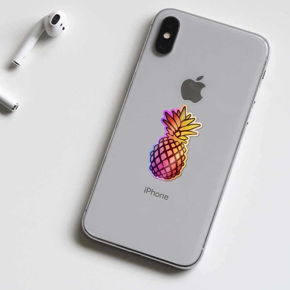 Pineapple Holographic Stickers waterproof vinyl decal for laptop, bike, car & bottle
