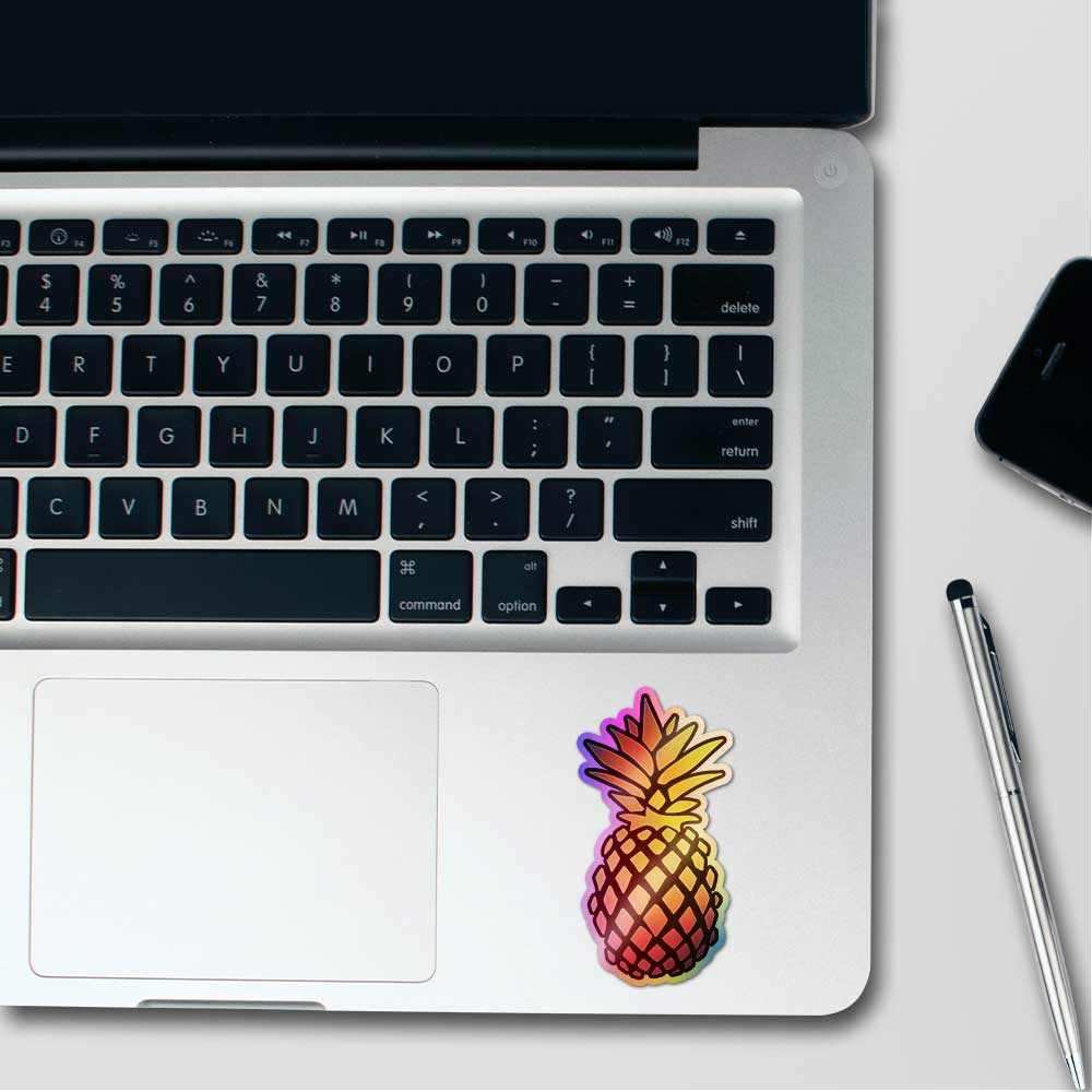 Pineapple Holographic Stickers waterproof vinyl decal for laptop, bike, car & bottle