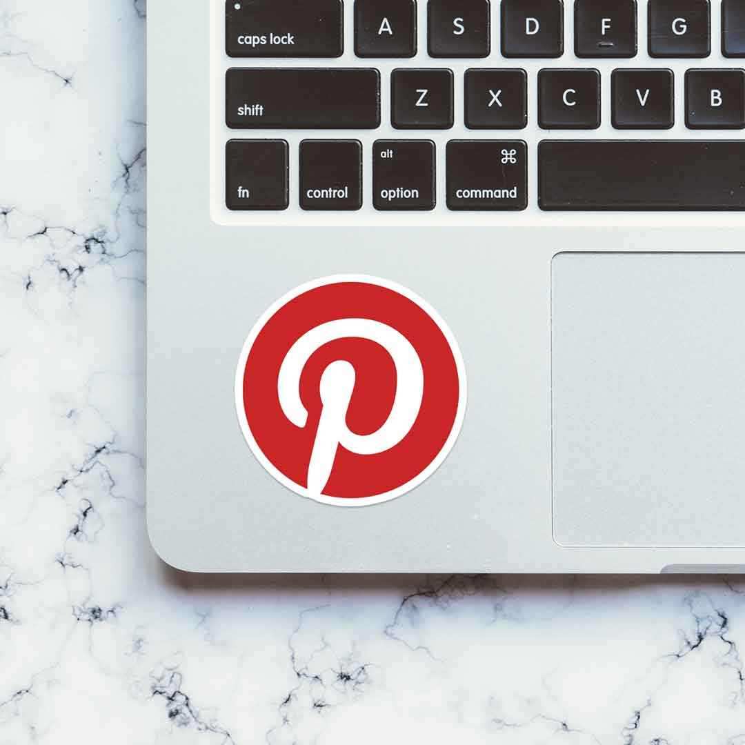 Pinterest Logo Sticker waterproof vinyl decal for laptop, bike, car & bottle