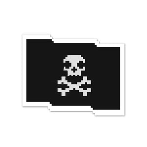 Pirate Hacker Sticker waterproof vinyl decal for laptop, bike, car & bottle