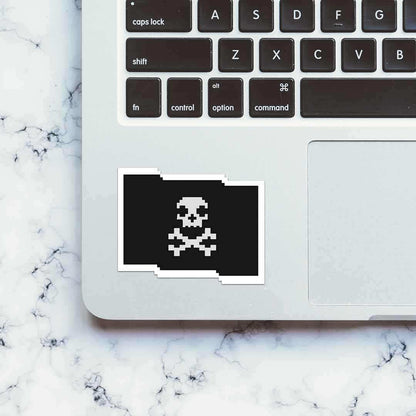 Pirate Hacker Sticker waterproof vinyl decal for laptop, bike, car & bottle