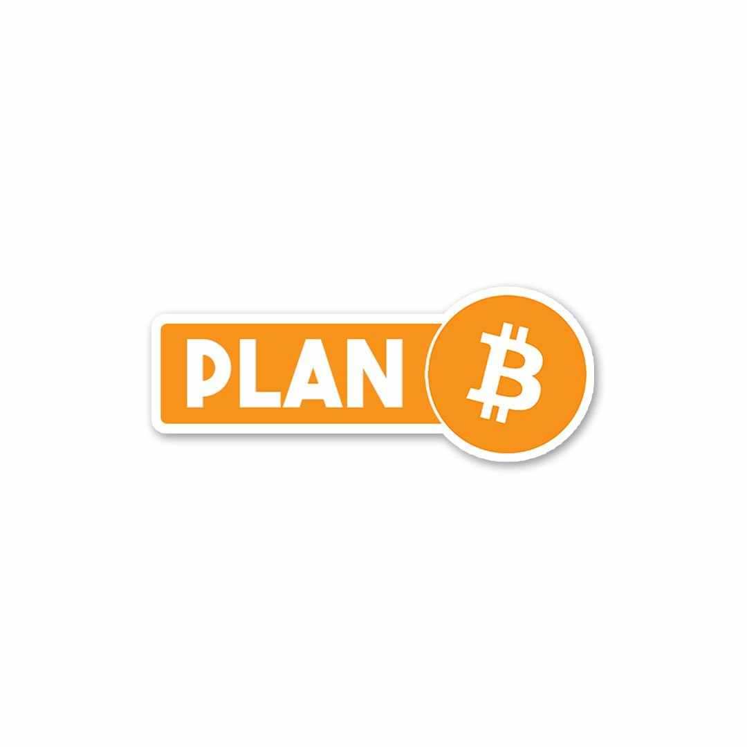 Plan[B]itcoin Sticker waterproof vinyl decal for laptop, bike, car & bottle