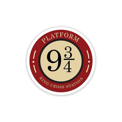Platform Nine and Three - Quarters Sticker waterproof vinyl decal for laptop, bike, car & bottle